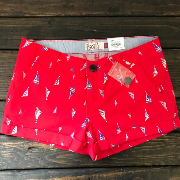 Kohls Juniors-  Nautical Shorts- NWT- Size 7 - Picture 1 of 6